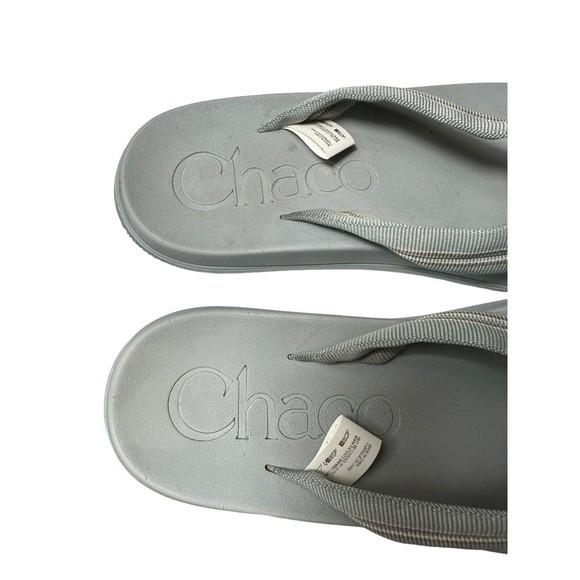 CHACO Size 8 CHILLOS FLIP SADIE AQUA GREY FLIP FLOP SANDALS Women’s Thong #S81-3 - Picture 6 of 8